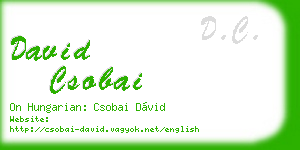 david csobai business card