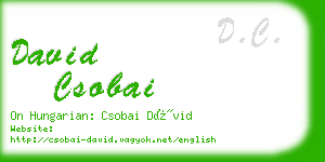 david csobai business card